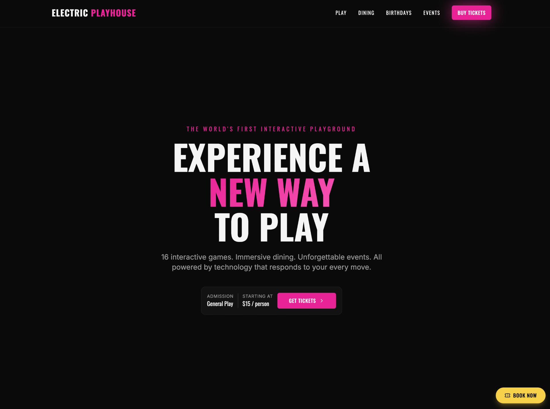 Electric Playhouse site